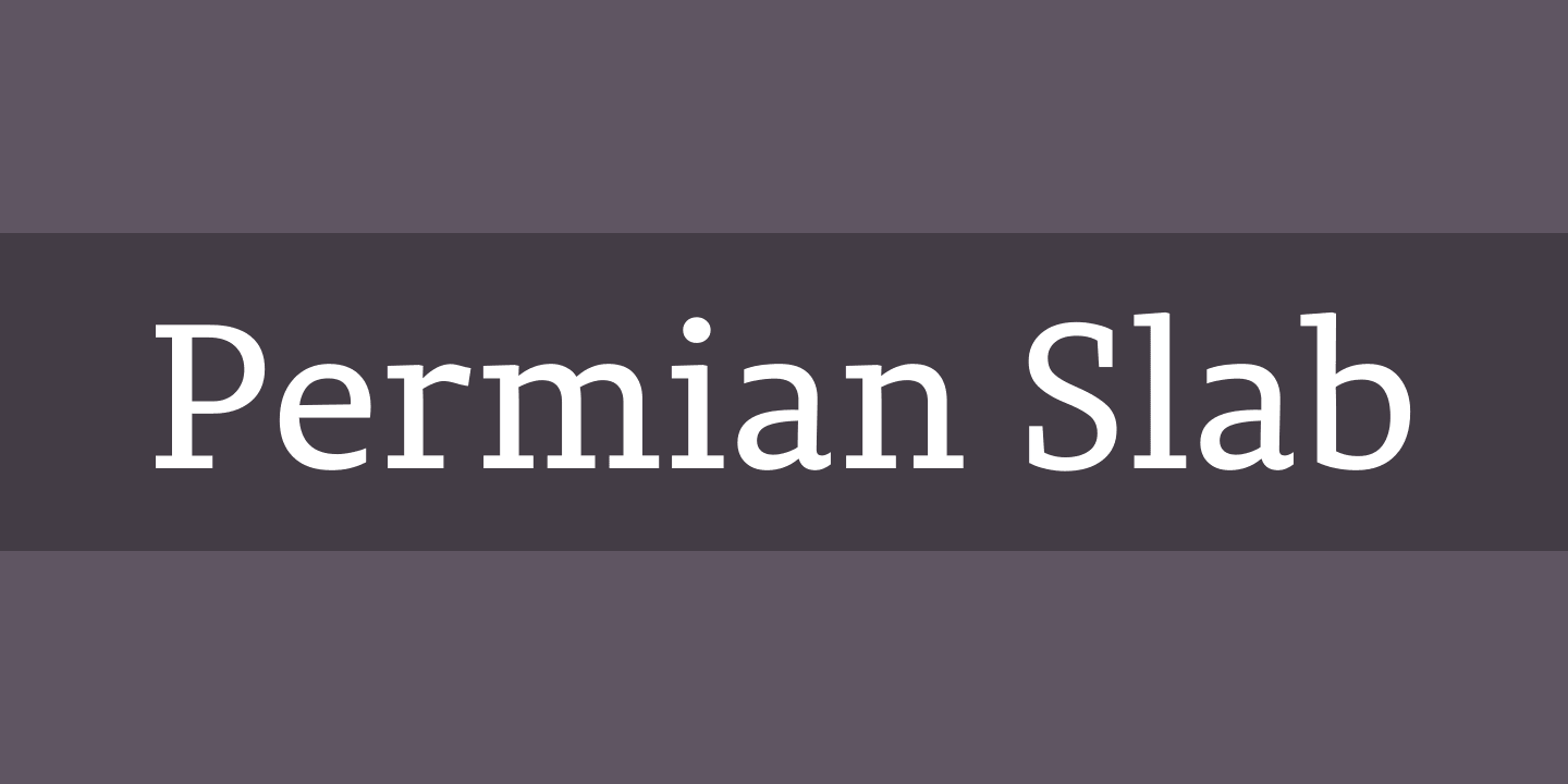 Ejemplo de fuente Permian Slab Serif Regular